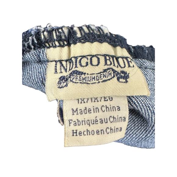 Indigo Blue Maternity Full Panel Straight Fit Medium Rinse Jeans Women's 1X - Picture 7 of 7